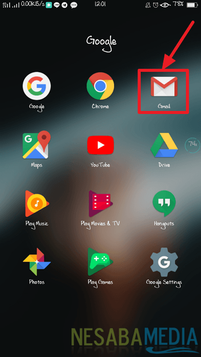 Aplicación Gmail en Android