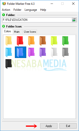 Paso 4: seleccione la pestaña Colores, luego seleccione un color disponible y luego haga clic en Aplicar