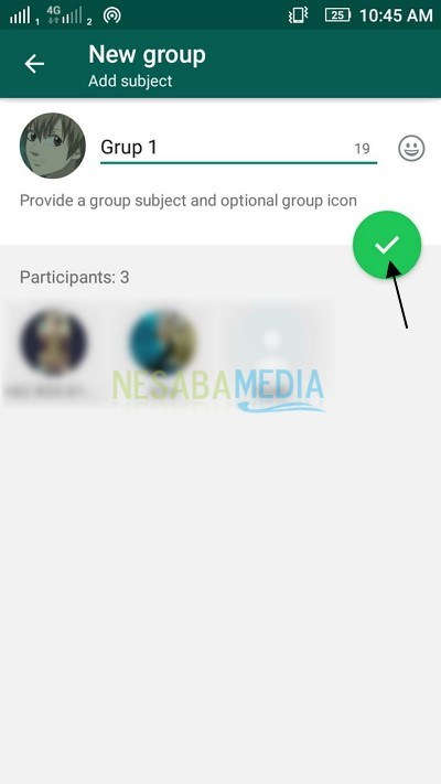 Crear un grupo en WhatsApp