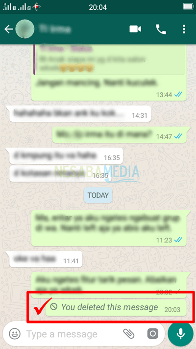 Cómo retirar mensajes en WhatsApp