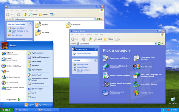 Windows XP – octubre de 2001