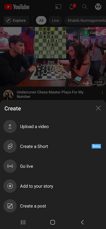 Crear cortos de YouTube