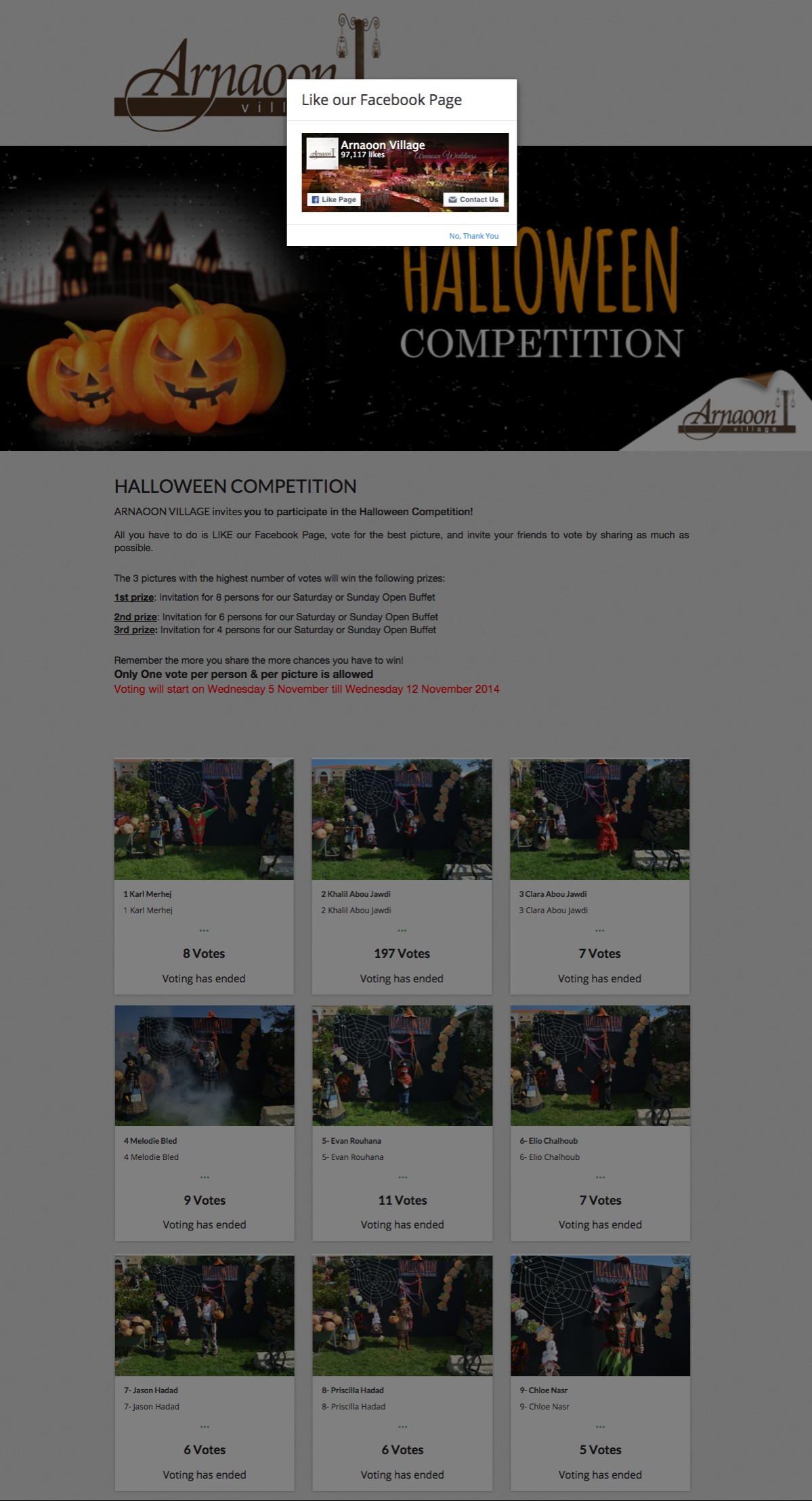ejemplos de concursos de halloween