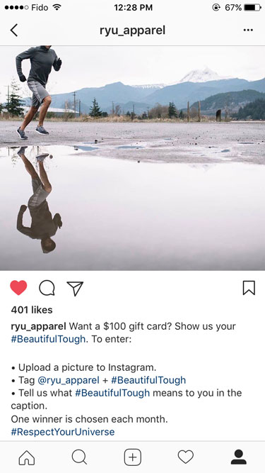 concurso de instagram