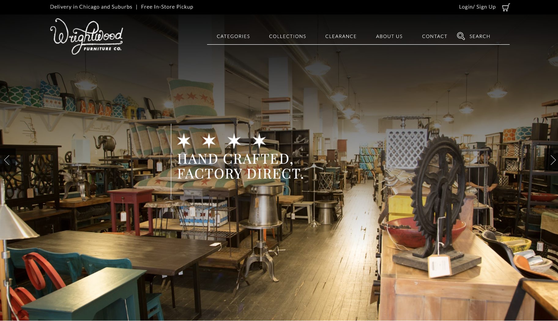 Ayude a las pequeñas empresas: sitio web de Wrightwood Furniture
