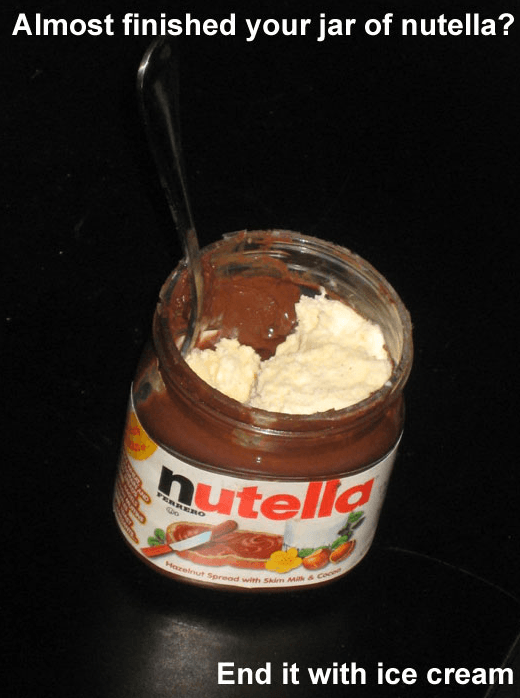 Cómo terminar los tarros de Nutella