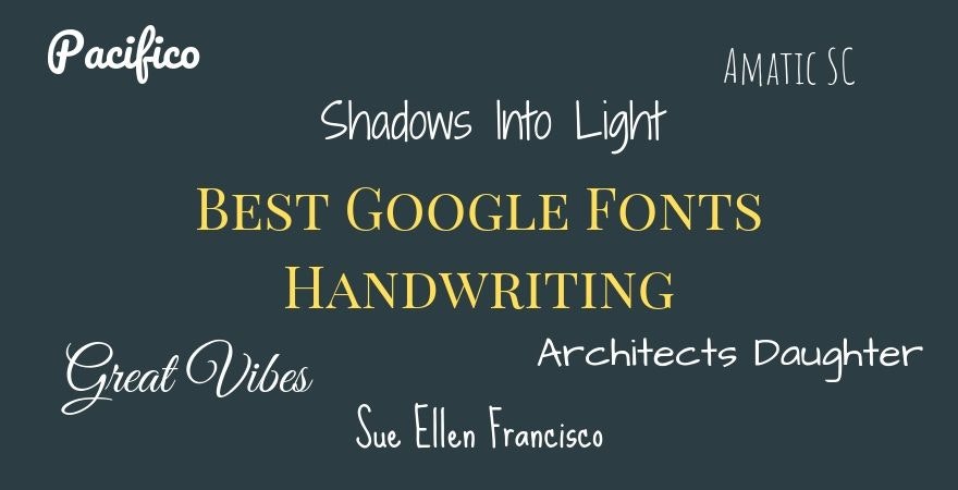 La mejor escritura a mano de Google Fonts