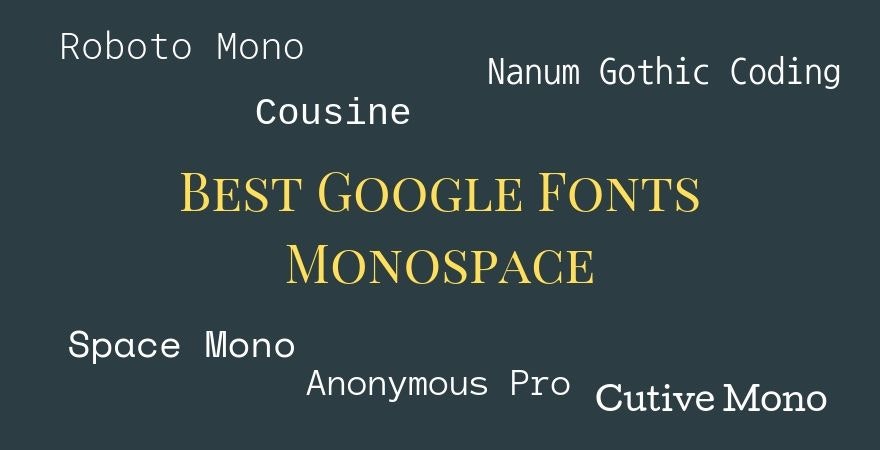 Las mejores fuentes monoespaciadas de Google