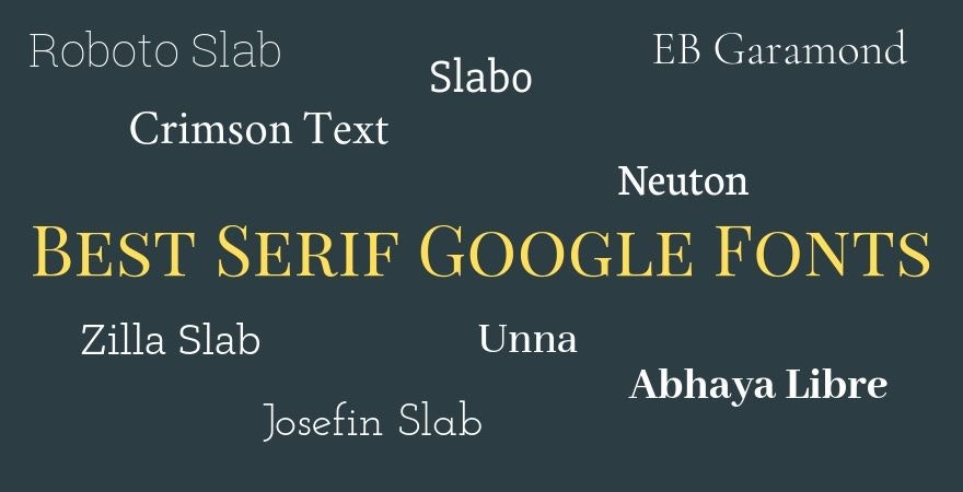 Las mejores fuentes Serif de Google