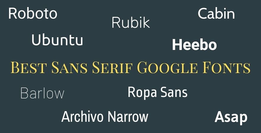 Las mejores fuentes Sans Serif de Google