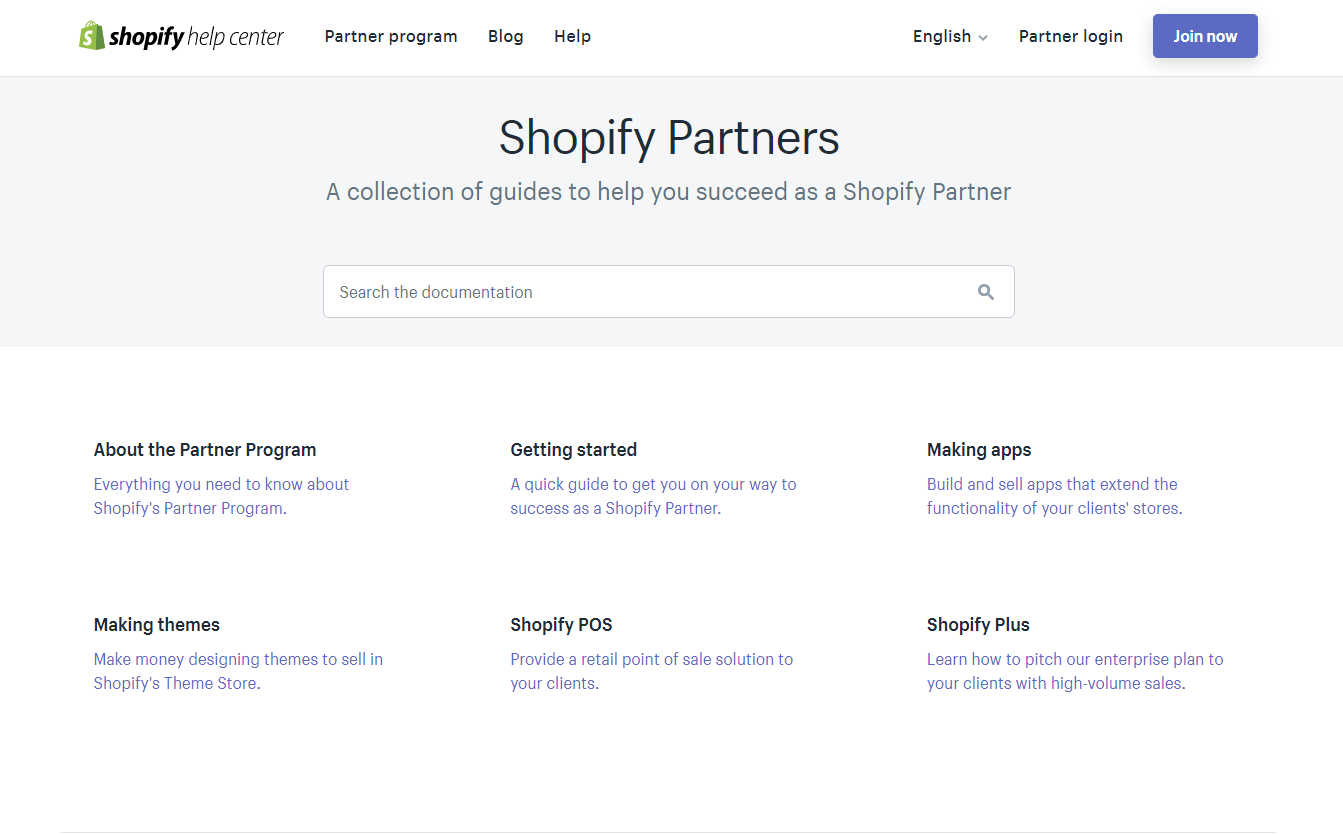 Shopify recursos para socios