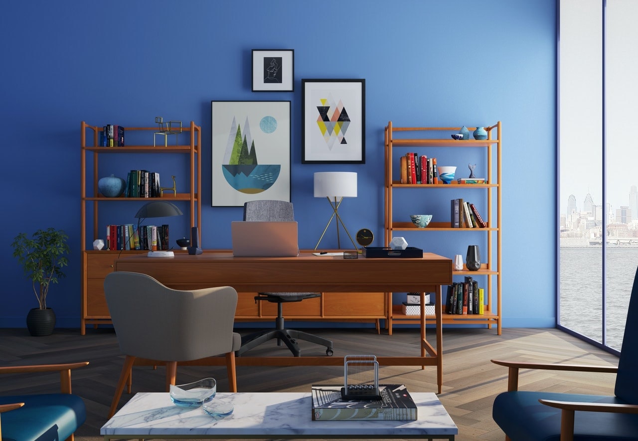 ideas de oficina en el hogar como inyectar color pueden cambiar un espacio