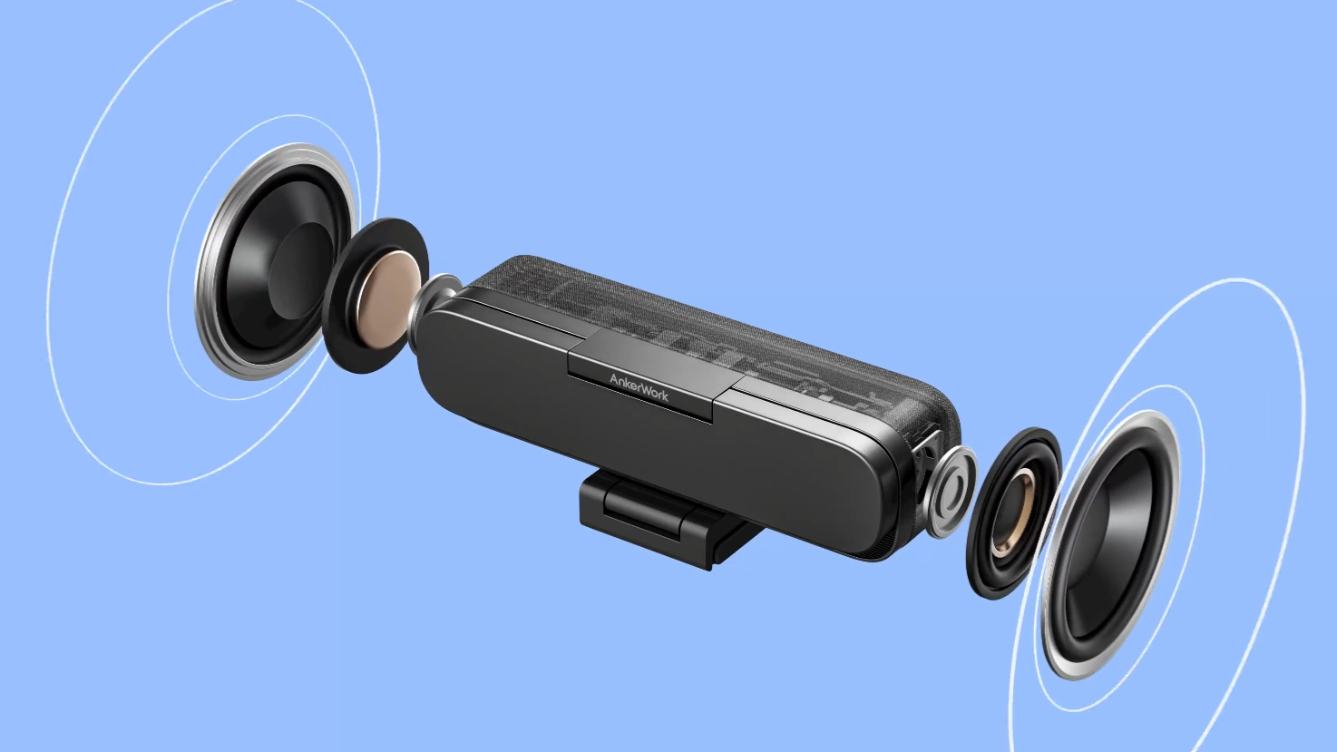 AnkerWork presenta una cámara web con iluminación y parlantes incorporados