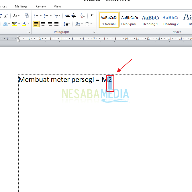 como hacer una M cuadrada en Microsoft Word