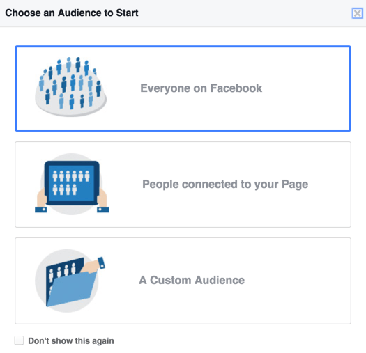 Estrategia de marketing de Facebook: elegir audiencia