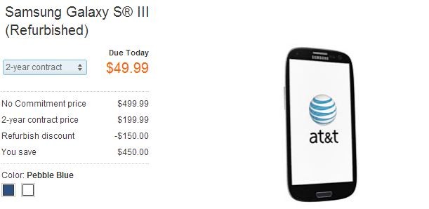 AT&T Galaxy S3 restaurado disponible hoy solo por $ 50