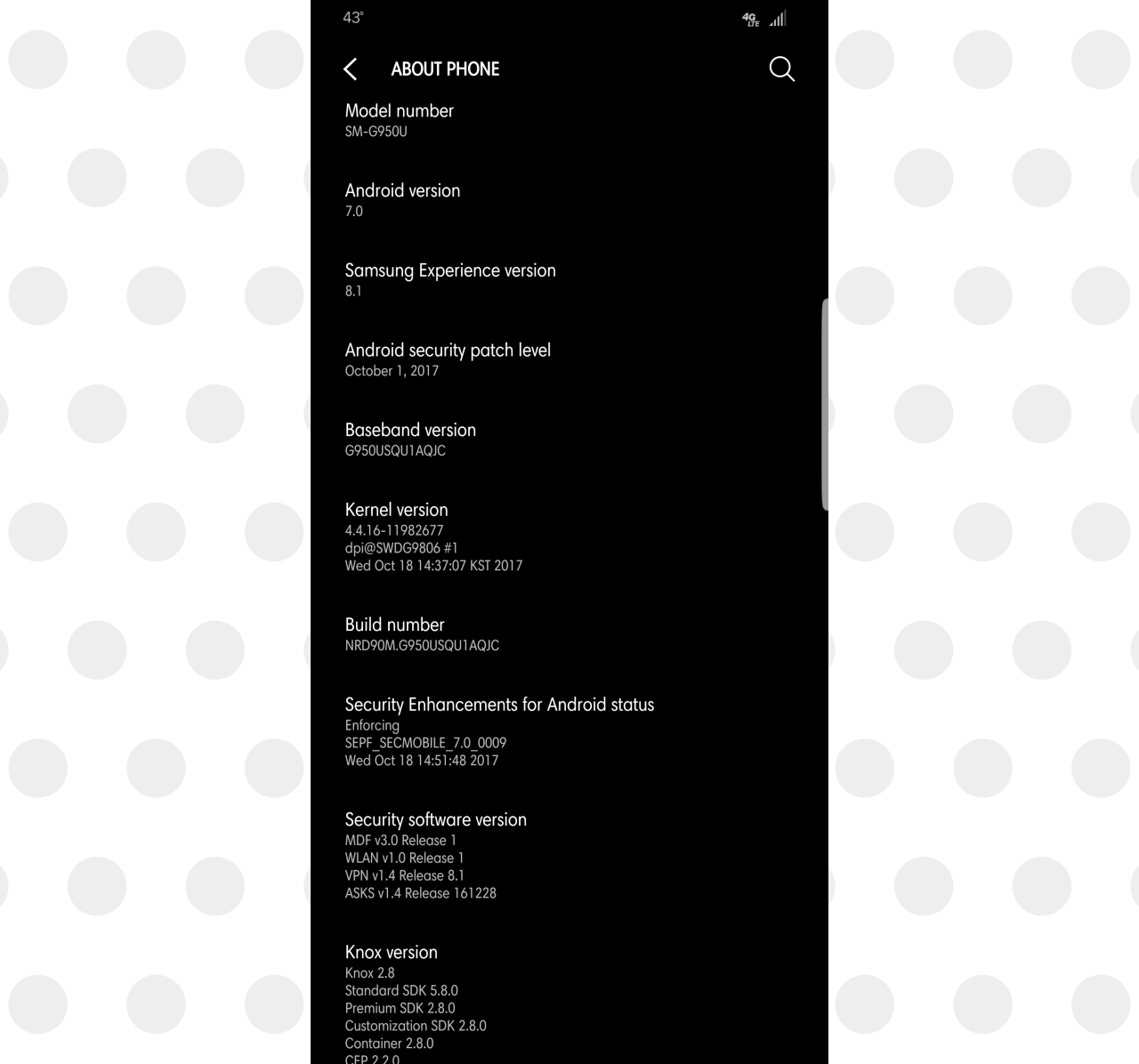 Galaxy s8 AT&T update