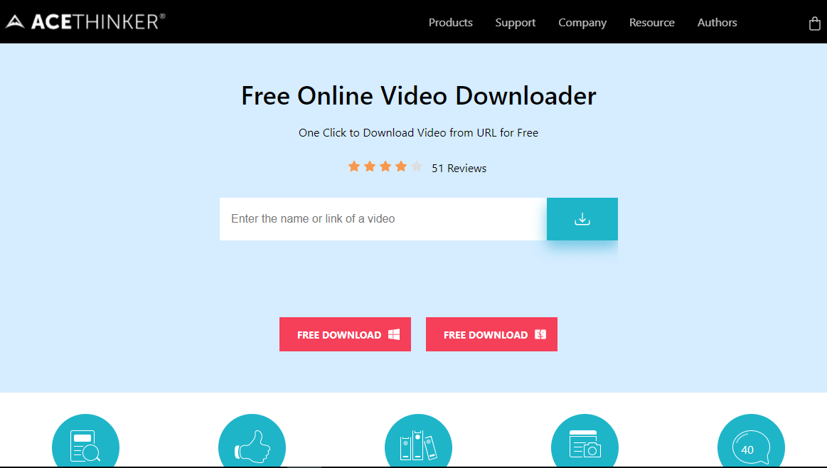AceThinker Online Video Downloader: descargue videos fácilmente desde cualquier sitio