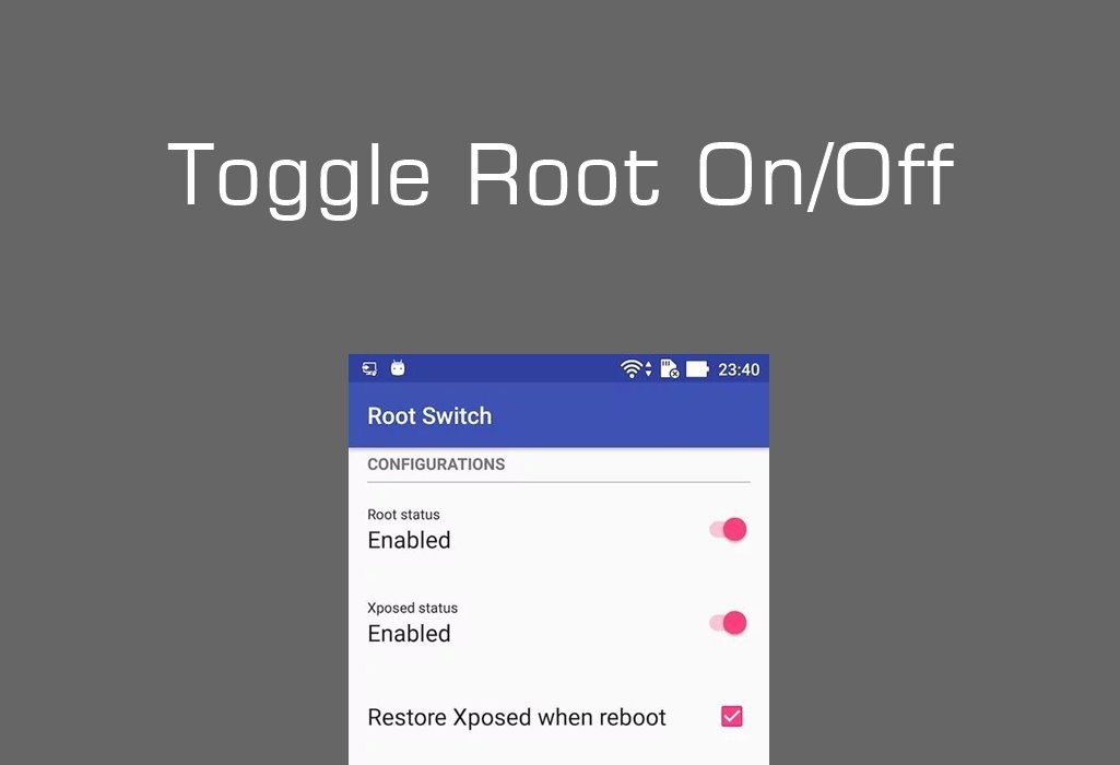 Active o desactive Root y Xposed con la aplicación root-switch en dispositivos Zenfone, solo funciona con SuperSU