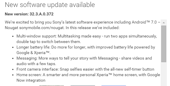 Actualización de Android 7.0 Nougat para Xperia Z5, Z5 Premium, Z5 Compact, Xperia Z3+ y Xperia Z4 Tablet lanzada por Sony