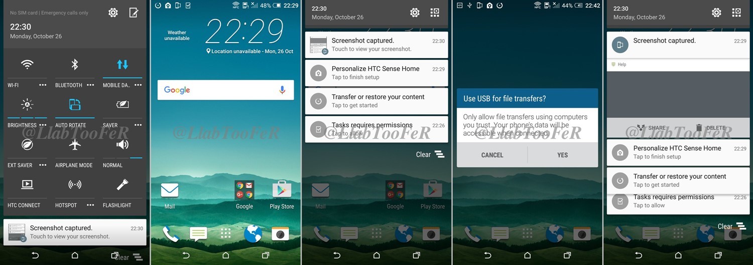 Actualización de HTC One M8 Marshmallow filtrada en capturas de pantalla