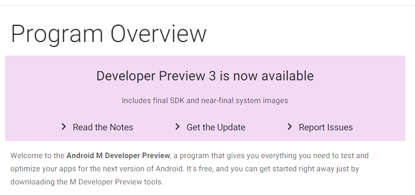 Android Developer Preview 3 disponible para descargar como compilación MPA44G