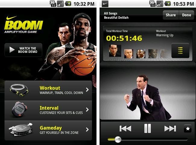 Nike BOOM android application