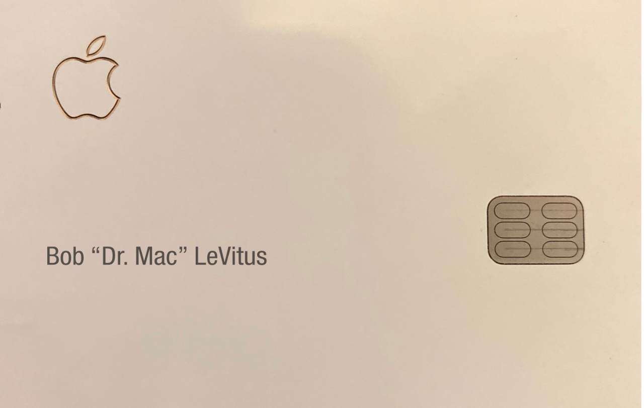No account, expiration date, or security code on Apple Card... only my name and some logos...