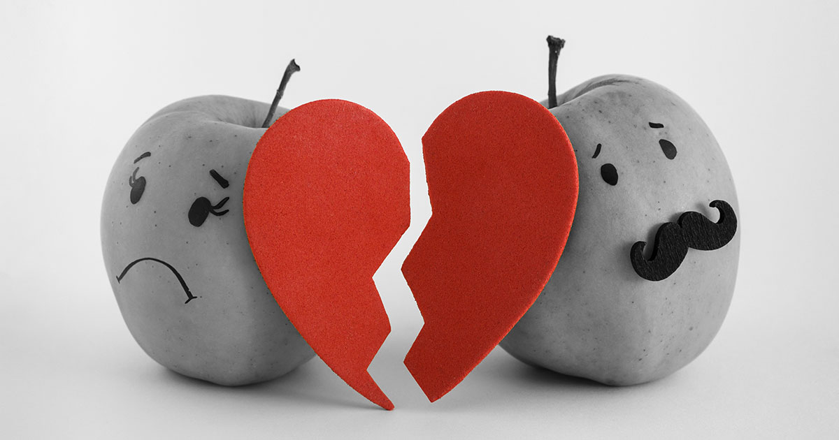 Apples with a broken heart