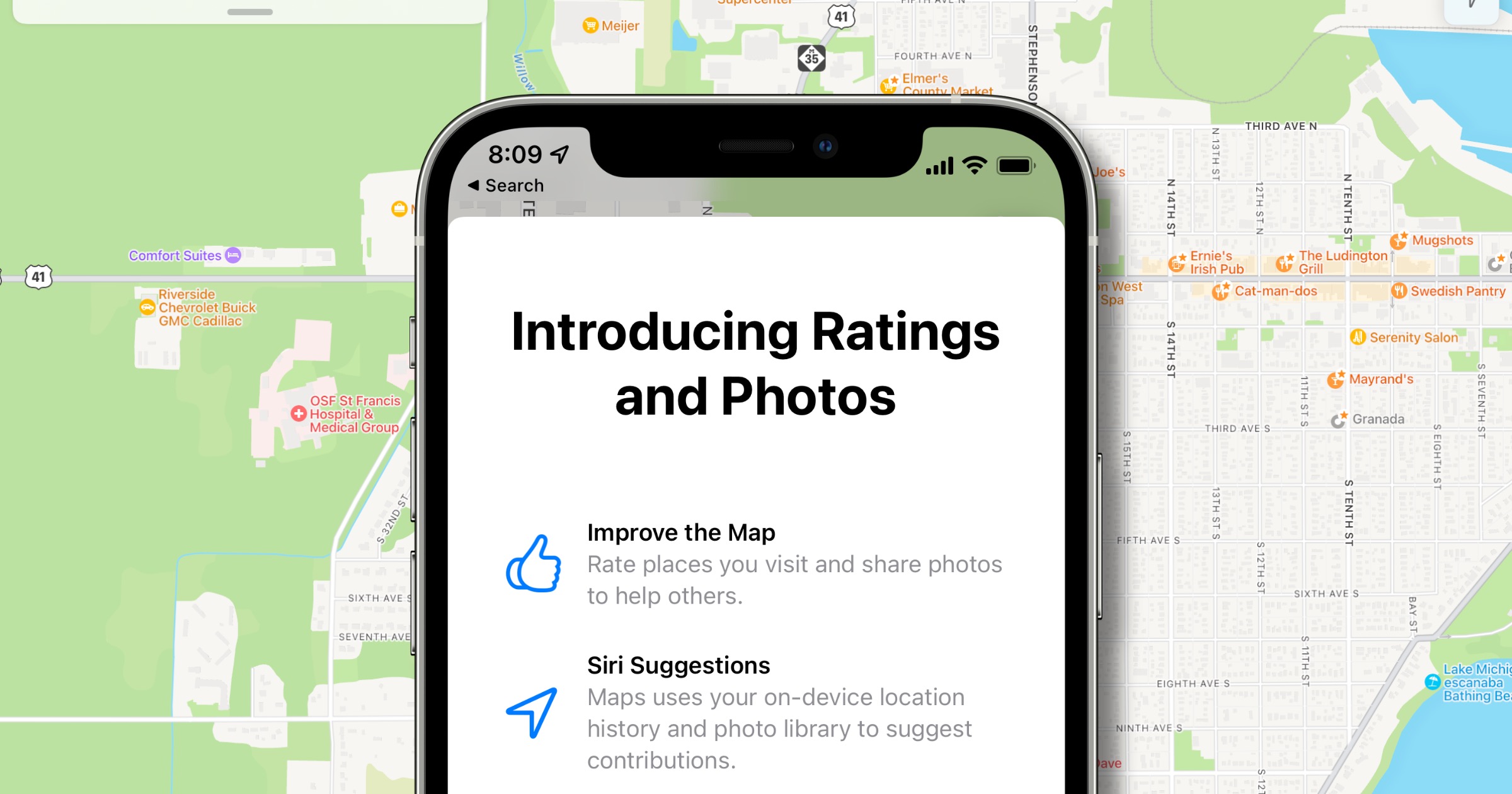 Apple Maps rating system