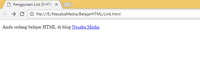 Uso de enlaces en html