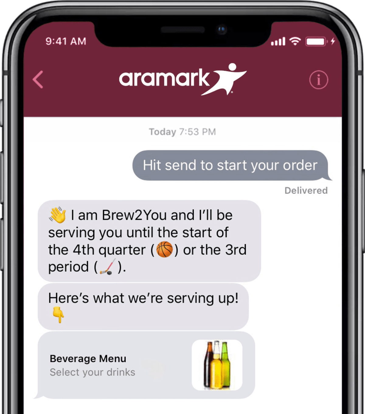 image of aramark business chat