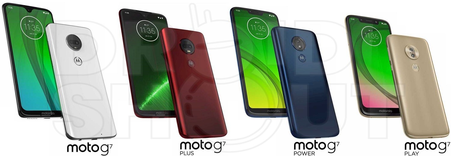 Así es como se ven Moto G7, Moto G7 Plus, Moto G7 Power y Moto G7 Play