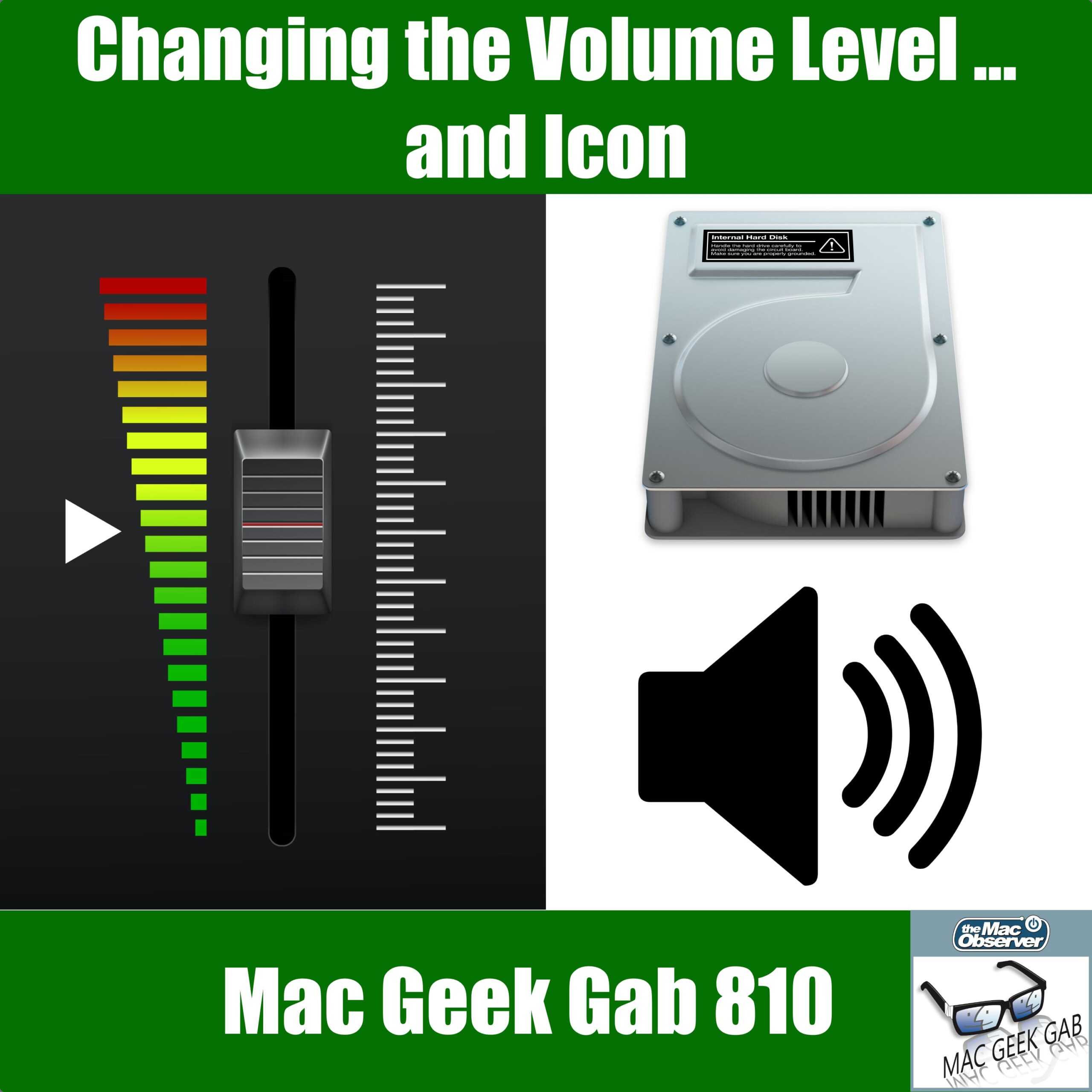 Cambiar el nivel de volumen ... y el icono - Mac Geek Gab 810