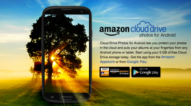 Cargue sus fotos en línea con la aplicación Amazon Cloud Drive Photos para Android