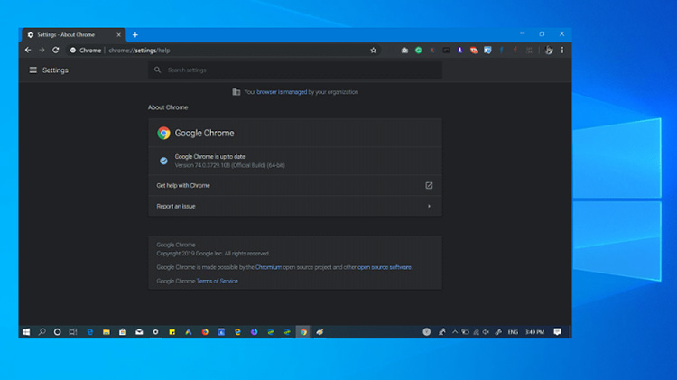 Chrome en Windows 10 Obtenga actualización de modo oscuro y ajustes de antivirus
