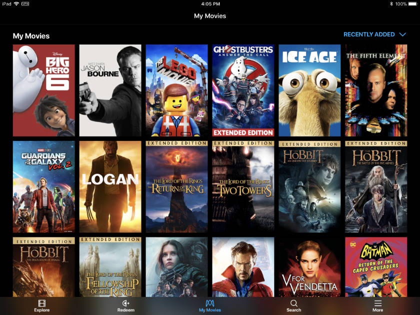 Películas en cualquier lugar Aplicación Amazon Video en iPad