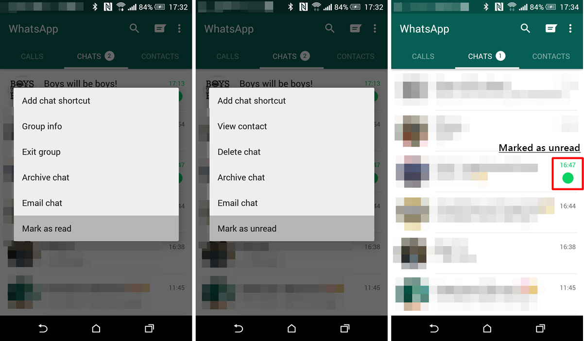 Cómo "Marcar como leídos" mensajes en WhatsApp