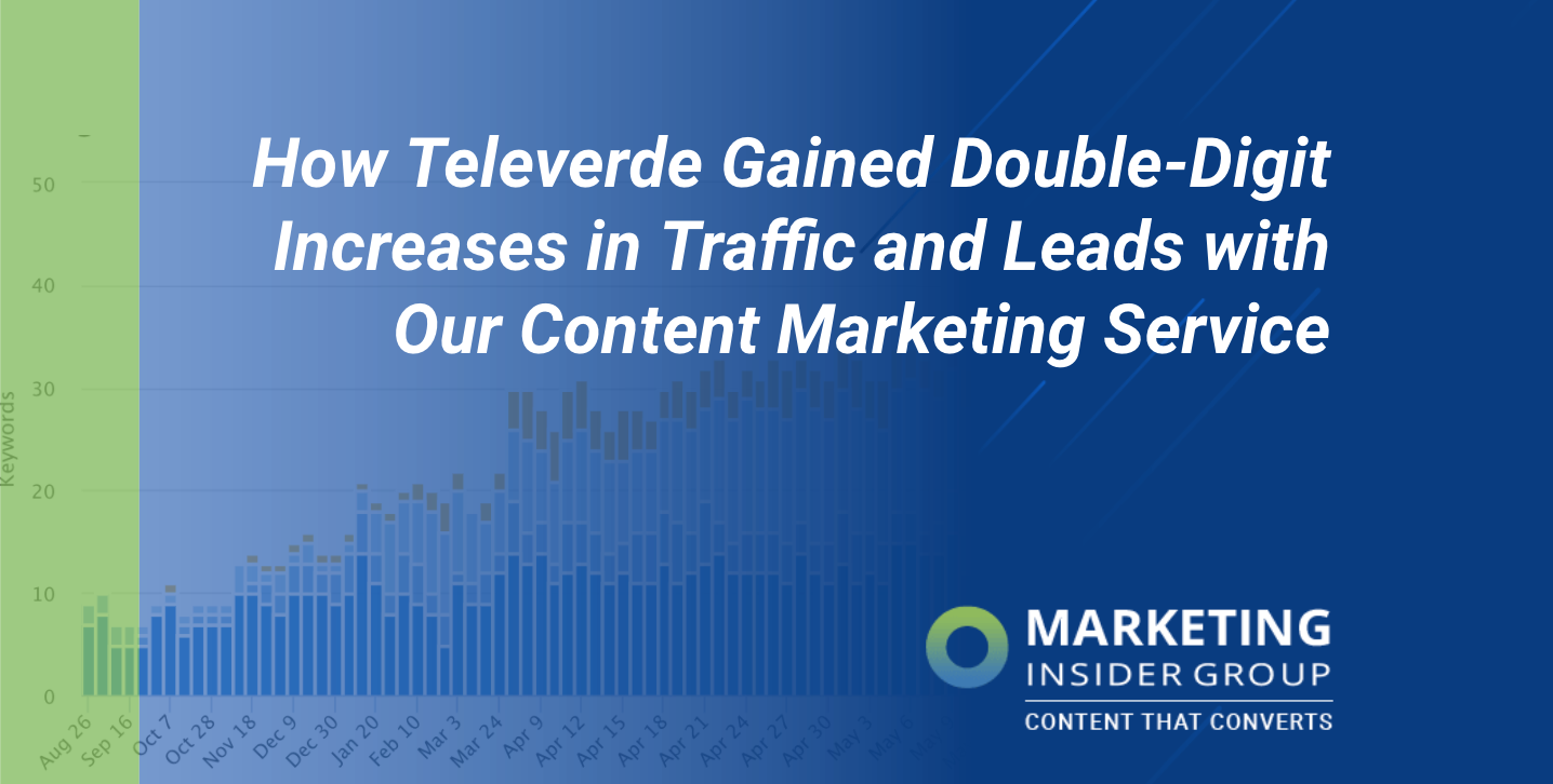 Cómo Televerde obtuvo aumentos de dos dígitos en tráfico y clientes potenciales con nuestro servicio de marketing de contenidos