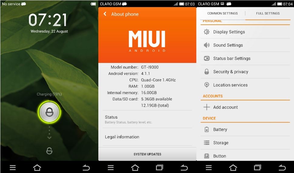 Cómo actualizar Galaxy S3 a Jelly Bean con MIUI ROM basado en Android 4.1