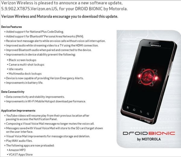 Cómo actualizar Motorola Droid Bionic a 5.9.902