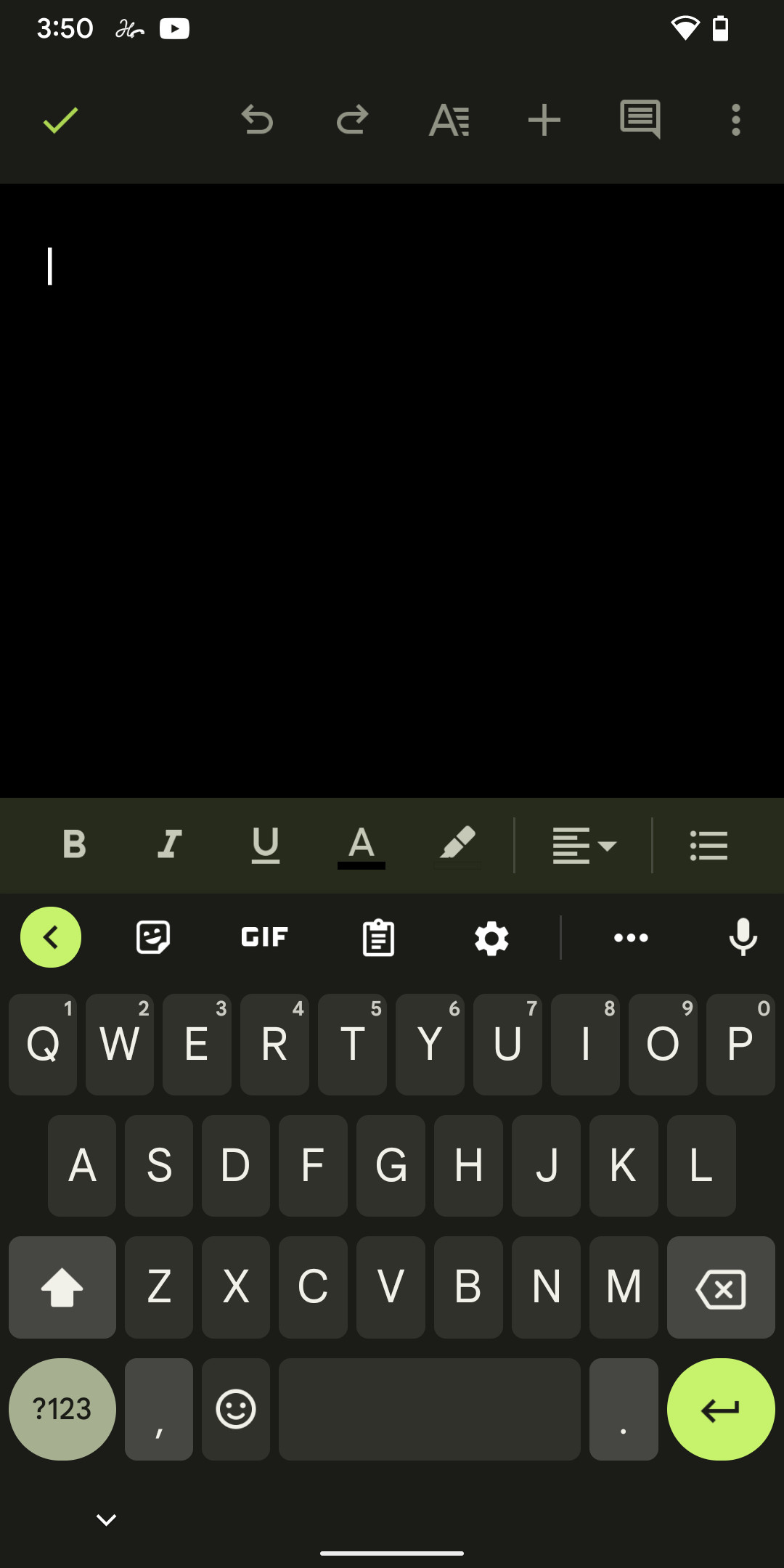 Haz clic en el ícono de ajustes sobre el teclado.