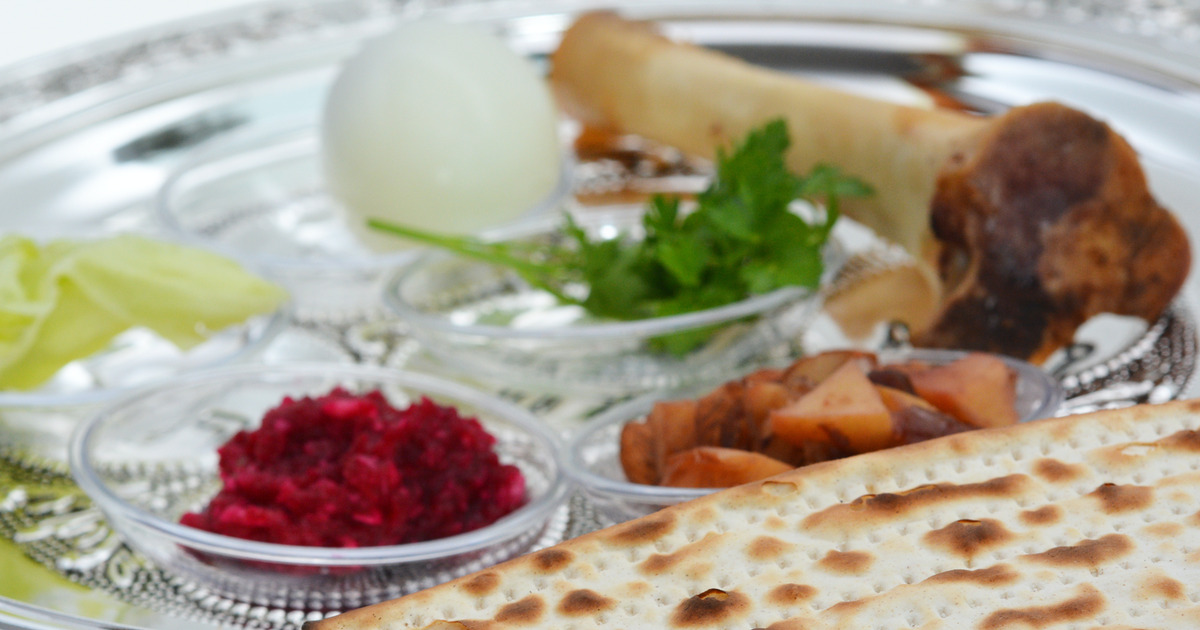 A Seder plate