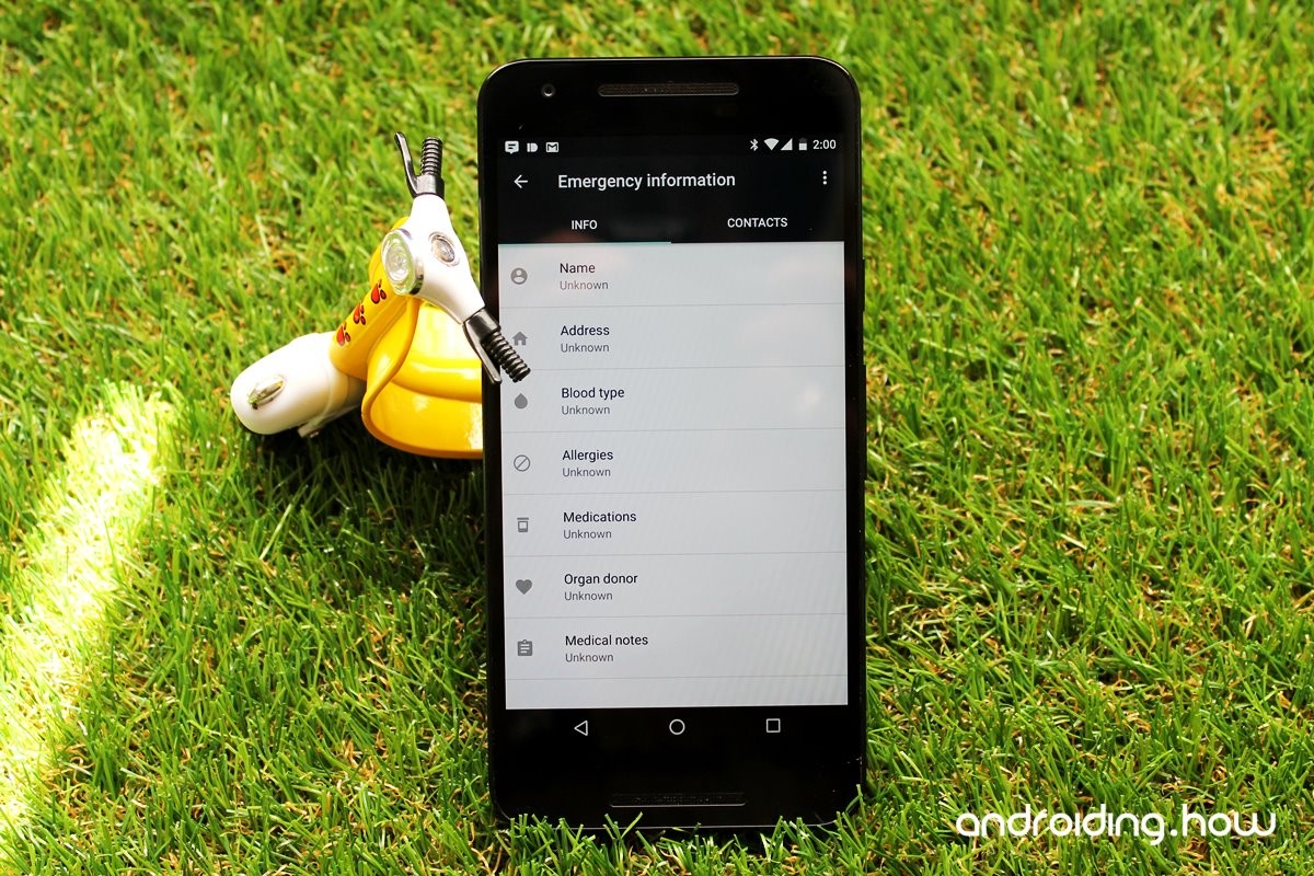 Cómo configurar la información de emergencia en Android 7.1.1 Nougat