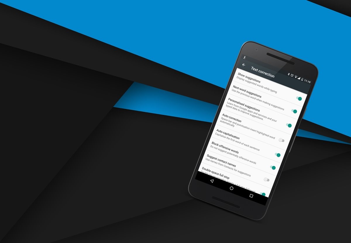 Cómo desactivar la corrección automática en Android Nougat