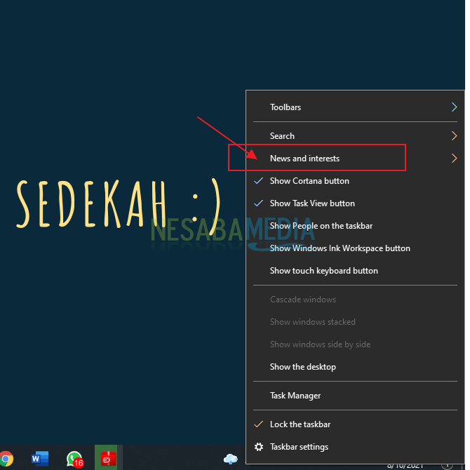 Cómo deshabilitar noticias e intereses en la barra de tareas de Windows 10