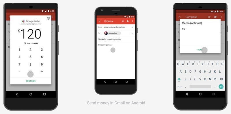 send request recieve money gmail app