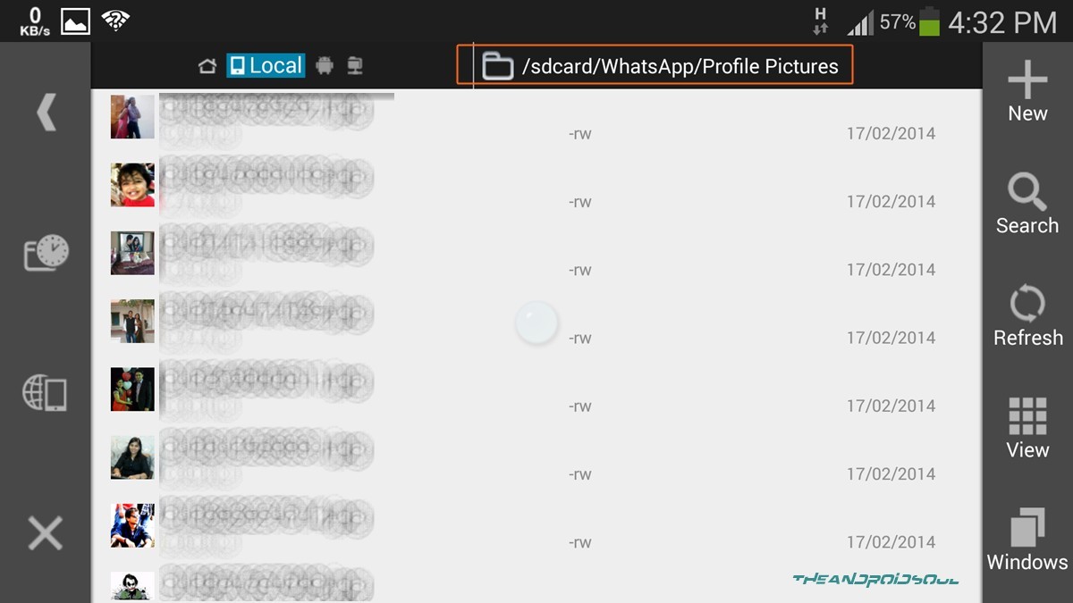 Whatsapp Profile Images Backup Folder