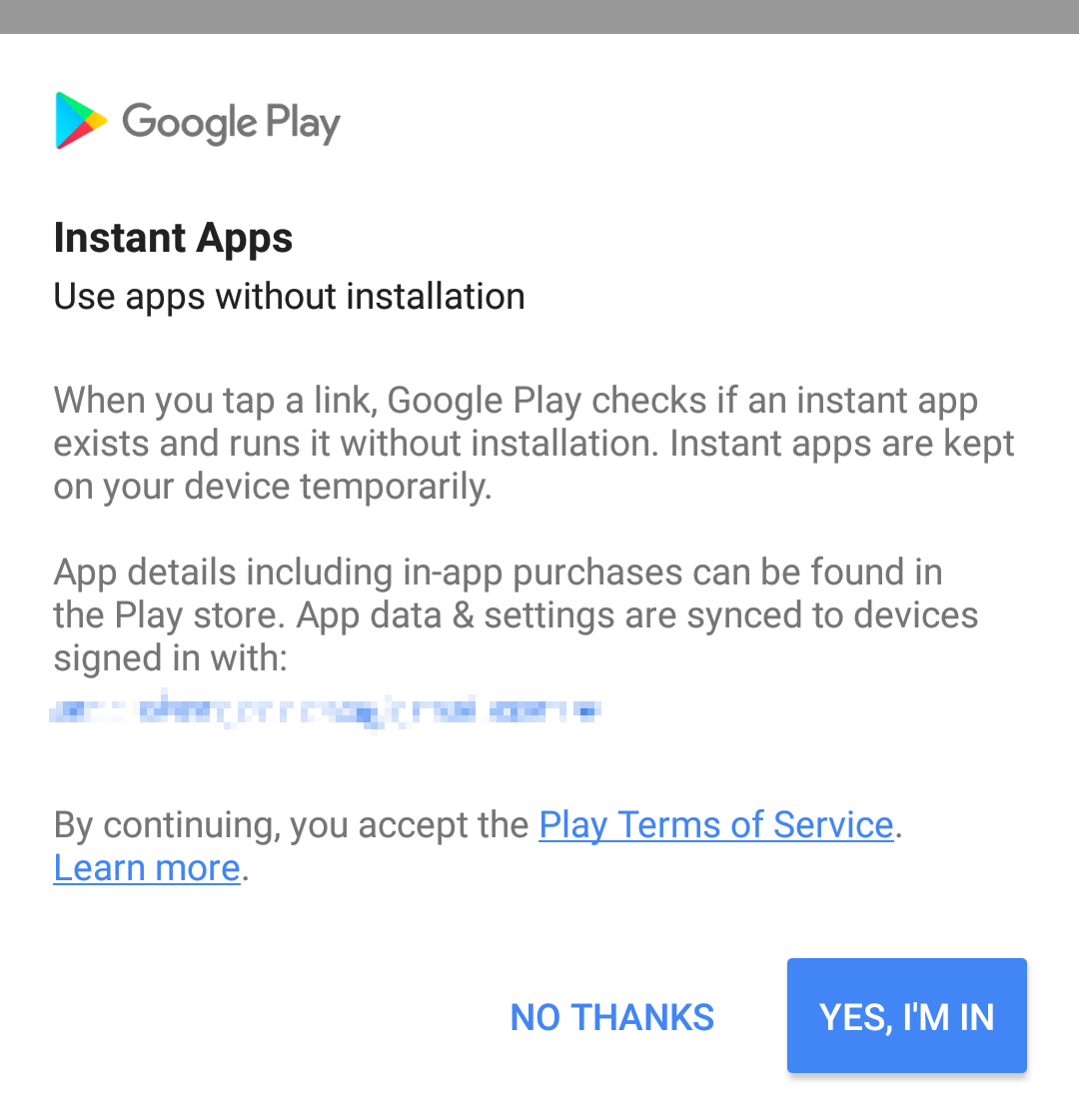 Cómo habilitar aplicaciones instantáneas en Android Play Store