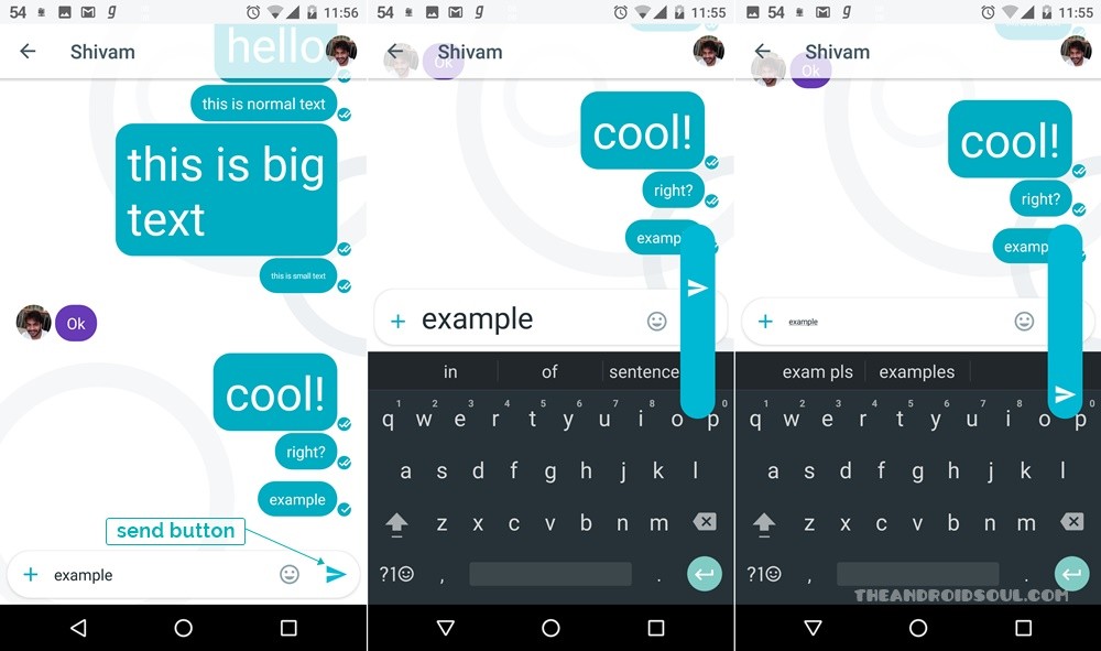 Cómo hacer que Texto y Emoji sean más grandes y más pequeños en Google Allo